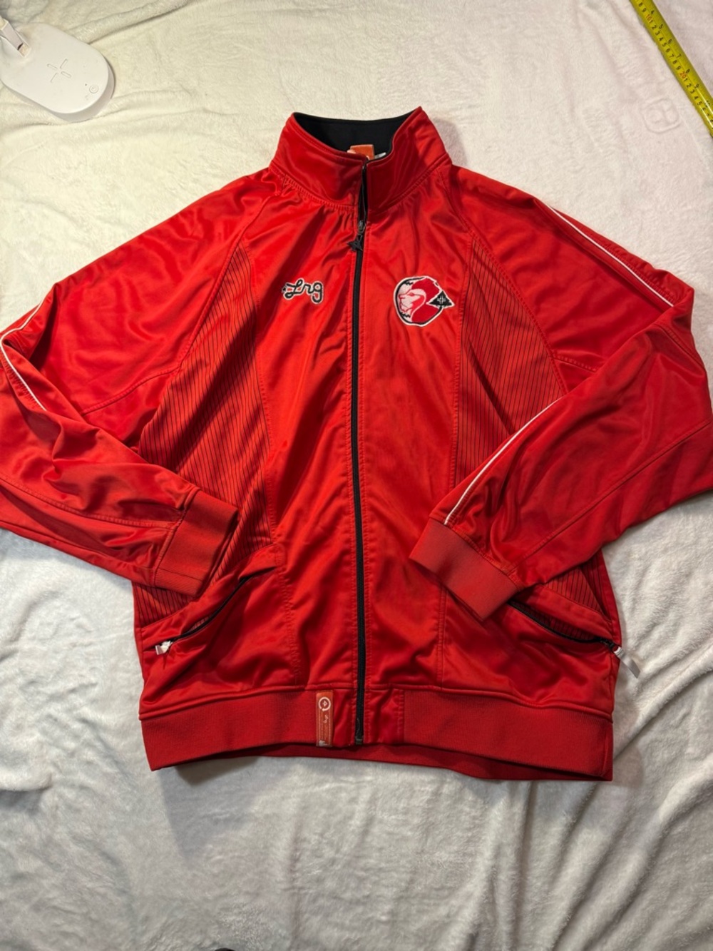 Lrg Red Zip-Up Track Jacket